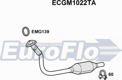 EuroFlo ECGM1022TA - Катализатор autosila-amz.com