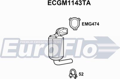 EuroFlo ECGM1143TA - Катализатор autosila-amz.com