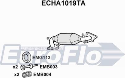 EuroFlo ECHA1019TA - Катализатор autosila-amz.com