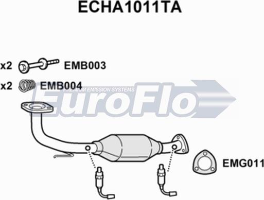 EuroFlo ECHA1011TA - Катализатор autosila-amz.com