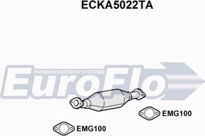 EuroFlo ECKA5022TA - Катализатор autosila-amz.com