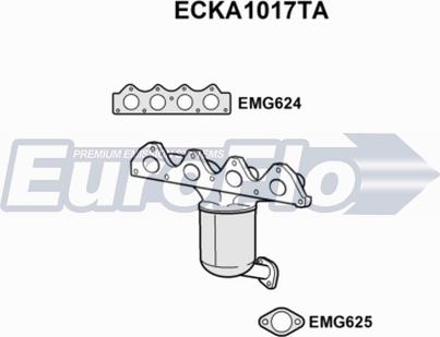 EuroFlo ECKA1017TA - Катализатор autosila-amz.com