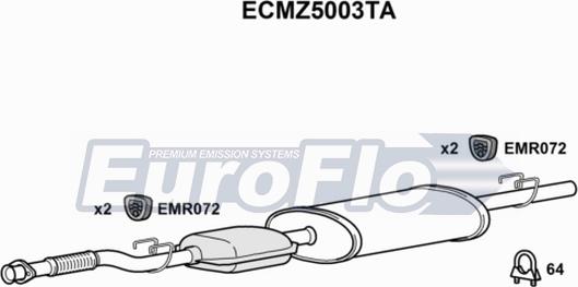 EuroFlo ECMZ5003TA - Катализатор autosila-amz.com