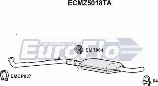 EuroFlo ECMZ5018TA - Катализатор autosila-amz.com