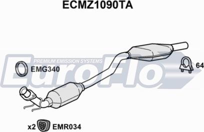 EuroFlo ECMZ1090TA - Катализатор autosila-amz.com