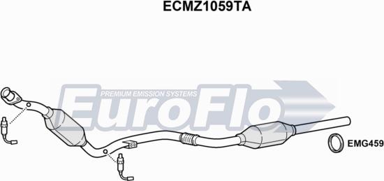 EuroFlo ECMZ1059TA - Катализатор autosila-amz.com