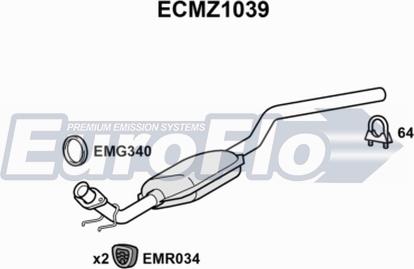 EuroFlo ECMZ1039 - Катализатор autosila-amz.com