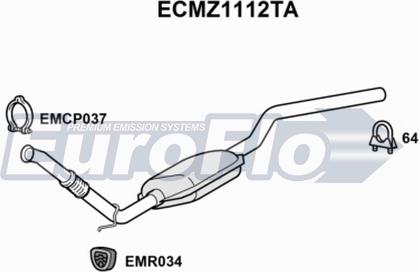 EuroFlo ECMZ1112TA - Катализатор autosila-amz.com