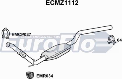 EuroFlo ECMZ1112 - Катализатор autosila-amz.com