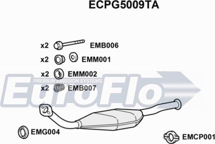 EuroFlo ECPG5009TA - Катализатор autosila-amz.com