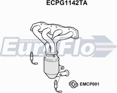 EuroFlo ECPG1142TA - Катализатор autosila-amz.com