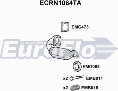 EuroFlo ECRN1064TA - Катализатор autosila-amz.com