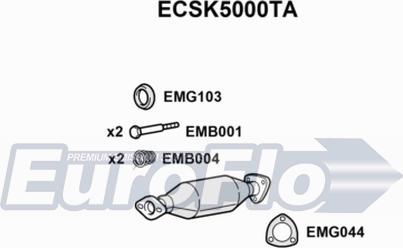 EuroFlo ECSK5000TA - Катализатор autosila-amz.com