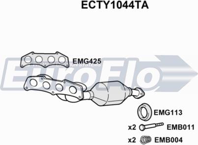 EuroFlo ECTY1044TA - Катализатор autosila-amz.com