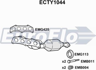 EuroFlo ECTY1044 - Катализатор autosila-amz.com