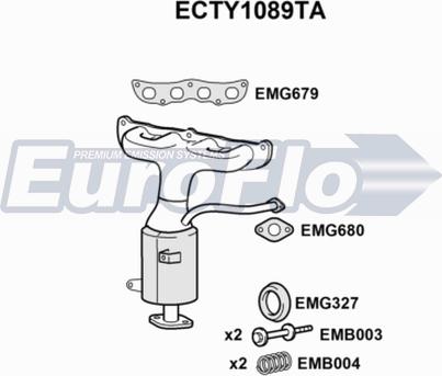 EuroFlo ECTY1089TA - Катализатор autosila-amz.com