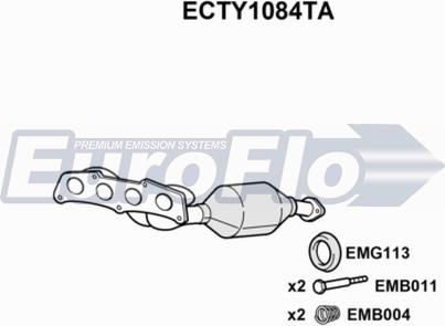 EuroFlo ECTY1084TA - Катализатор autosila-amz.com