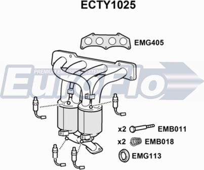 EuroFlo ECTY1025 - Катализатор autosila-amz.com