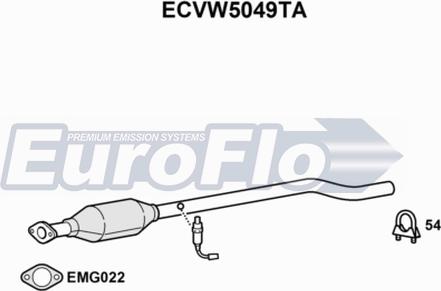 EuroFlo ECVW5049TA - Катализатор autosila-amz.com