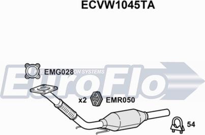 EuroFlo ECVW1045TA - Катализатор autosila-amz.com