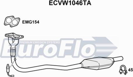 EuroFlo ECVW1046TA - Катализатор autosila-amz.com