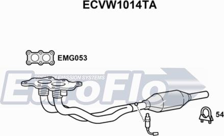 EuroFlo ECVW1014TA - Катализатор autosila-amz.com