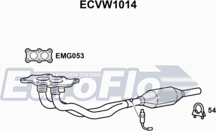 EuroFlo ECVW1014 - Катализатор autosila-amz.com