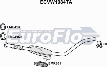 EuroFlo ECVW1084TA - Катализатор autosila-amz.com