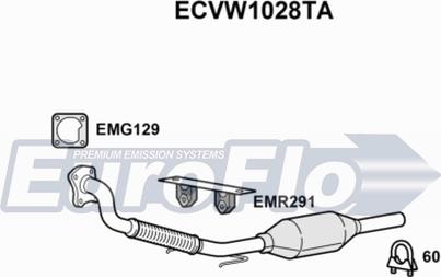 EuroFlo ECVW1028TA - Катализатор autosila-amz.com