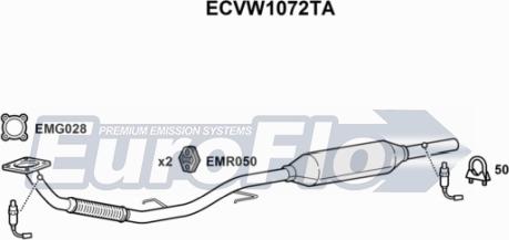 EuroFlo ECVW1072TA - Катализатор autosila-amz.com