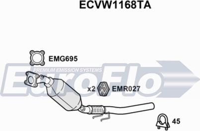 EuroFlo ECVW1168TA - Катализатор autosila-amz.com