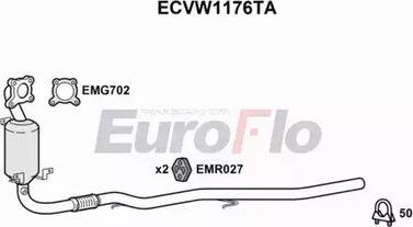 EuroFlo ECVW1176TA - Катализатор autosila-amz.com