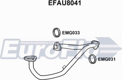EuroFlo EFAU8041 - Труба выхлопного газа autosila-amz.com