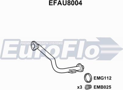 EuroFlo EFAU8004 - Труба выхлопного газа autosila-amz.com