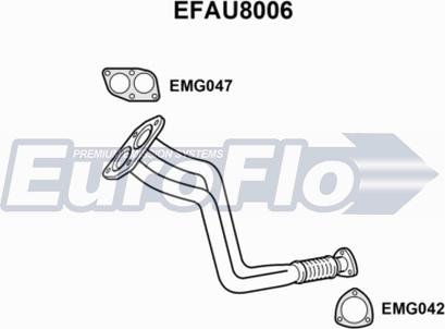 EuroFlo EFAU8006 - Труба выхлопного газа autosila-amz.com