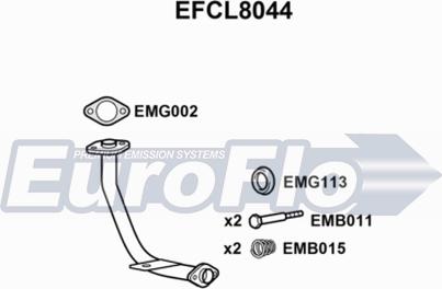 EuroFlo EFCL8044 - Труба выхлопного газа autosila-amz.com