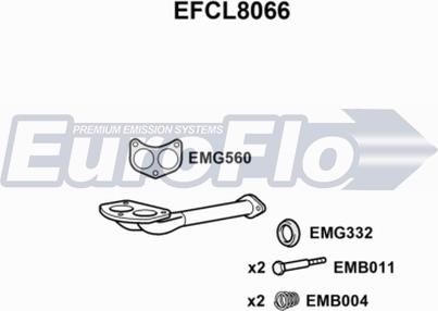 EuroFlo EFCL8066 - Труба выхлопного газа autosila-amz.com