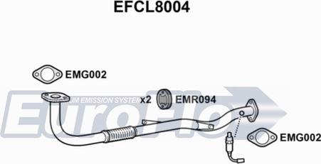 EuroFlo EFCL8004 - Труба выхлопного газа autosila-amz.com