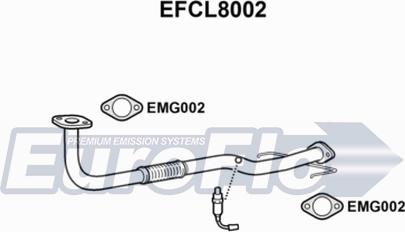 EuroFlo EFCL8002 - Труба выхлопного газа autosila-amz.com