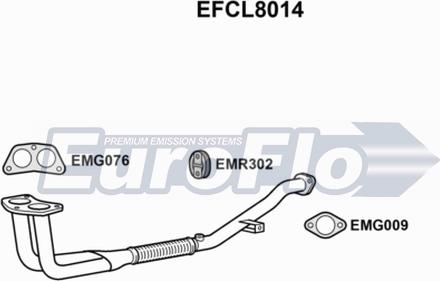 EuroFlo EFCL8014 - Труба выхлопного газа autosila-amz.com