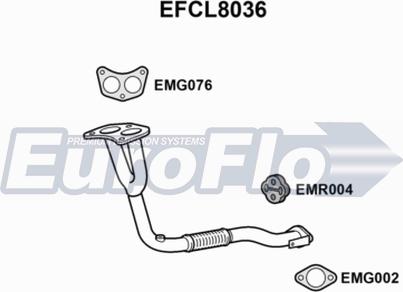 EuroFlo EFCL8036 - Труба выхлопного газа autosila-amz.com