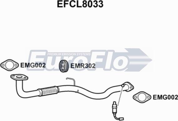 EuroFlo EFCL8033 - Труба выхлопного газа autosila-amz.com