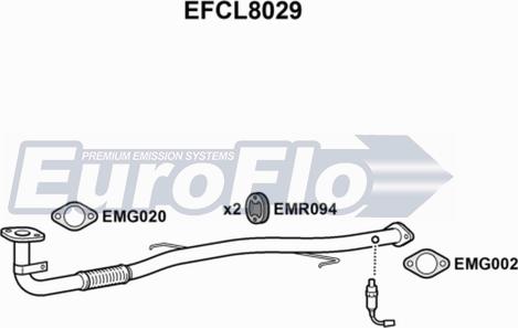 EuroFlo EFCL8029 - Труба выхлопного газа autosila-amz.com