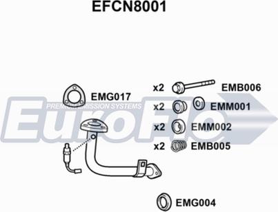 EuroFlo EFCN8001 - Труба выхлопного газа autosila-amz.com