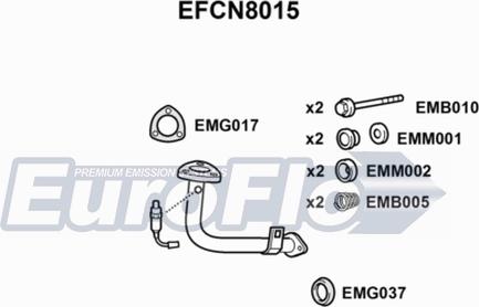 EuroFlo EFCN8015 - Труба выхлопного газа autosila-amz.com