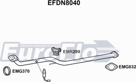 EuroFlo EFDN8040 - Труба выхлопного газа autosila-amz.com