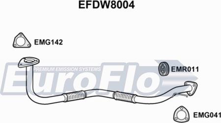 EuroFlo EFDW8004 - Труба выхлопного газа autosila-amz.com