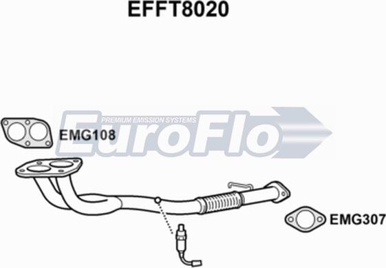 EuroFlo EFFT8020 - Труба выхлопного газа autosila-amz.com