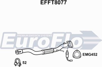 EuroFlo EFFT8077 - Труба выхлопного газа autosila-amz.com