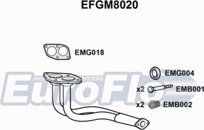 EuroFlo EFGM8020 - Труба выхлопного газа autosila-amz.com